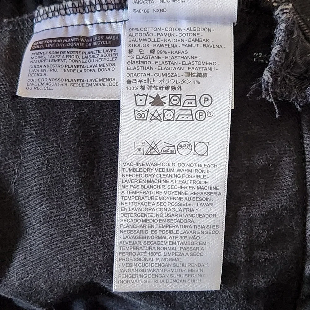 Levis Trucker Jacket Mens Small Faded Black Denim Button Front 72334-0223